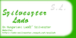 szilveszter lado business card